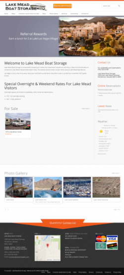 Lake Mead Boat Storage Homepage Portfolio